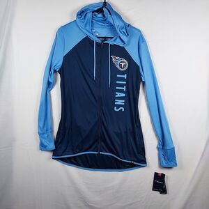 Tennessee Titans Women’s M Fanatics Full Zip Hoodie Jacket NFL Blue NWT Medium